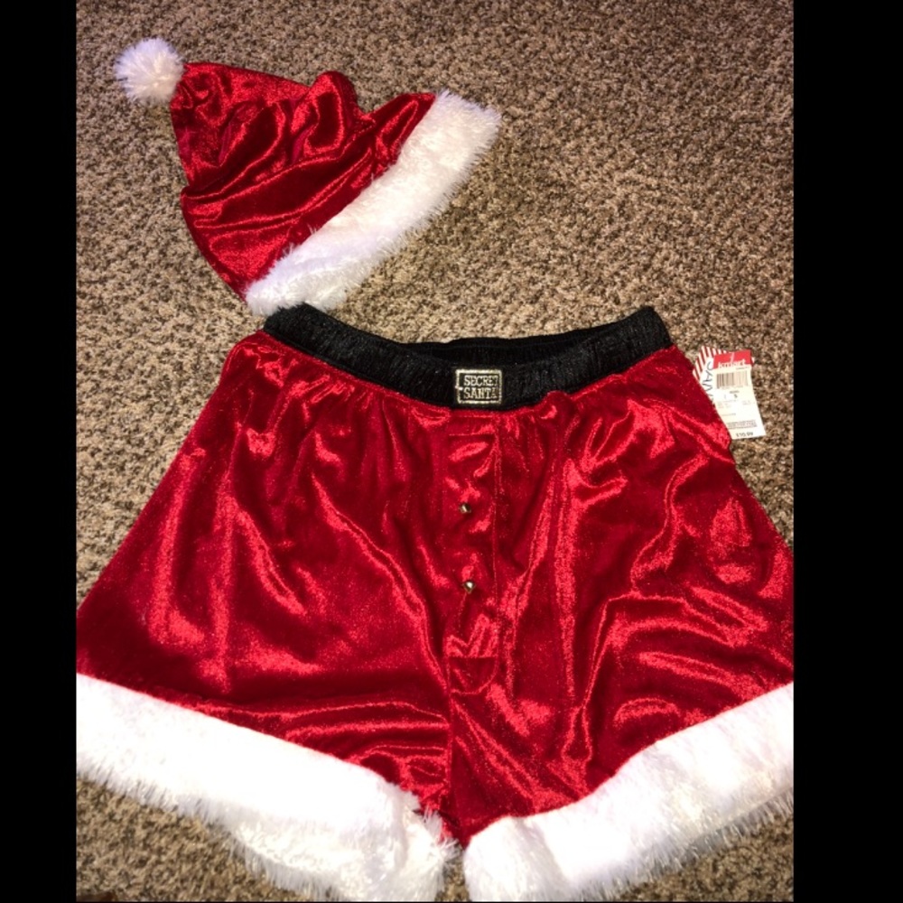 Secret Santa Shorts w/ Matching Hat